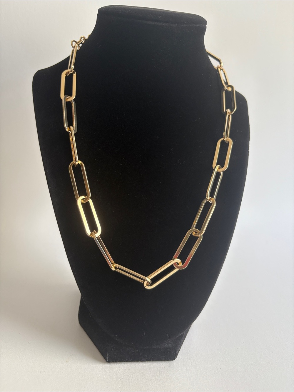 Sugarfix Gold Large Paperclip Link Chain Necklace Women Jewelry